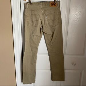 Levi's Tan Khaki Cotton 511 Slim Pants 18Reg 29/29 Preppy Casual School Vacation